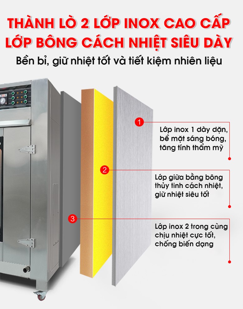 Chất liệu cao cấp gồm 3 lớp