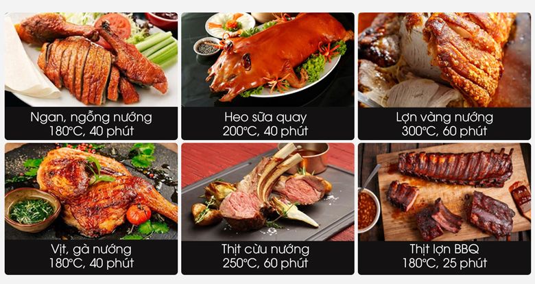 Nướng đa dạng các loại thực phẩm
