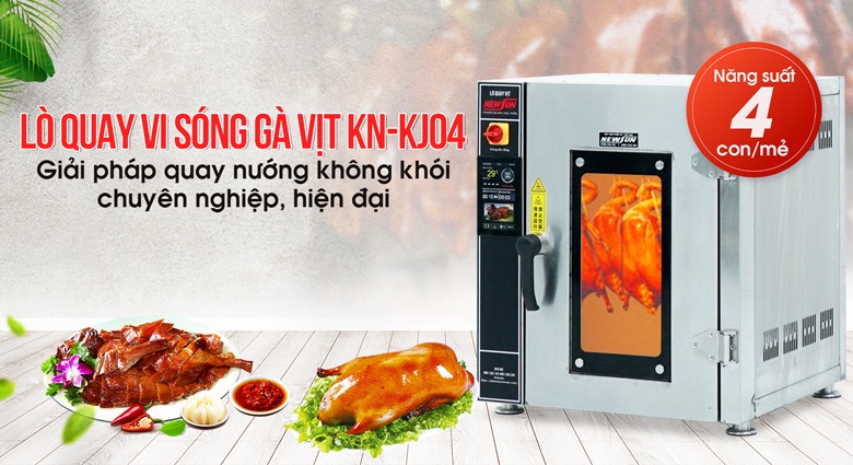 Lò quay vi sóng gà vịt công nghiệp KN-KJ04