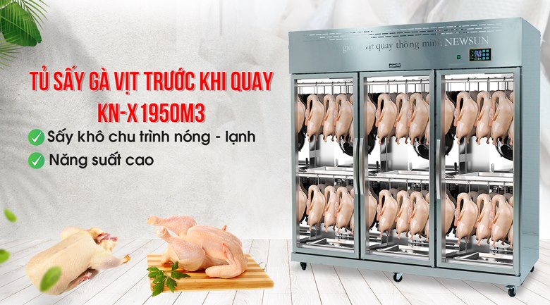 Tủ sấy lạnh gà vịt 3 cánh KN-X1950M3
