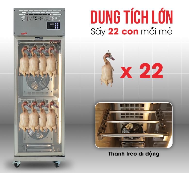 Dung tích lớn, năng suất vượt trội