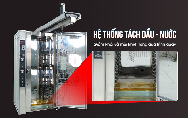 Thiết kế đáy lò tách dầu - nước, hạn chế khói và mùi khét