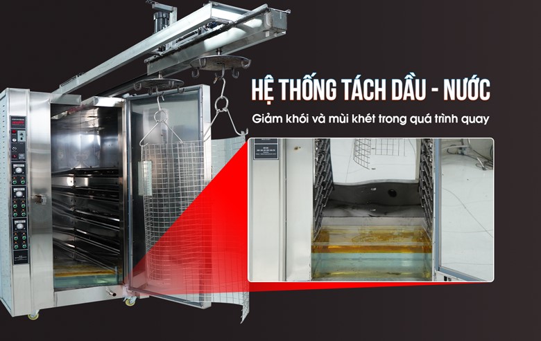 Đáy lò được tích hợp hệ thống tách dầu - nước 